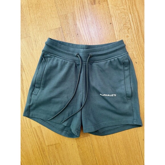 Alphalete Women's Essential Core Shorts Athletic Sweat Concrete Green Size S - Picture 2 of 15